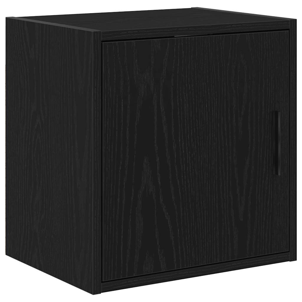 vidaXL Garage Wall Cabinet Black Engineered Wood, cabinet, garage wall cupboard, wall mounted tool cabinet, garage storage cabinet