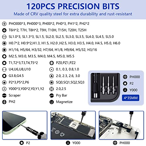 Electronic Precision Screwdriver Set, Pc Repair Tool Kit, Easytime 256In1 Magnetic Screwdriver Set With T6 Torx Screwdriver For Computer, Laptop, Iphone, Macbook, Ps4, Switch, Xbox, Watch, Rc Car,Toys #TOP2