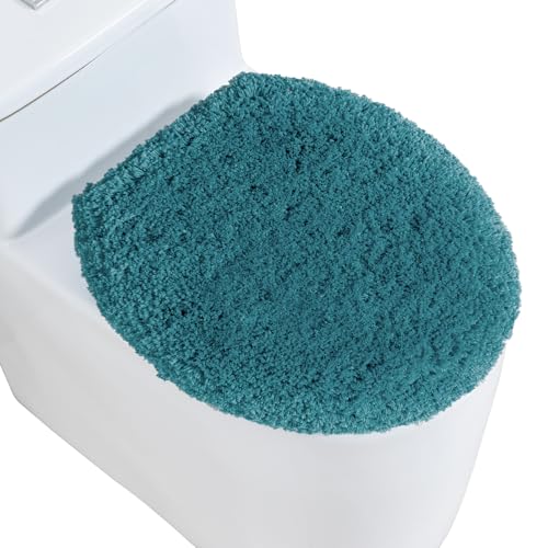 Image of Microfiber Toilet Lid Cover, 17.5 inchx15 inch Fits Round Oblong and Elongated