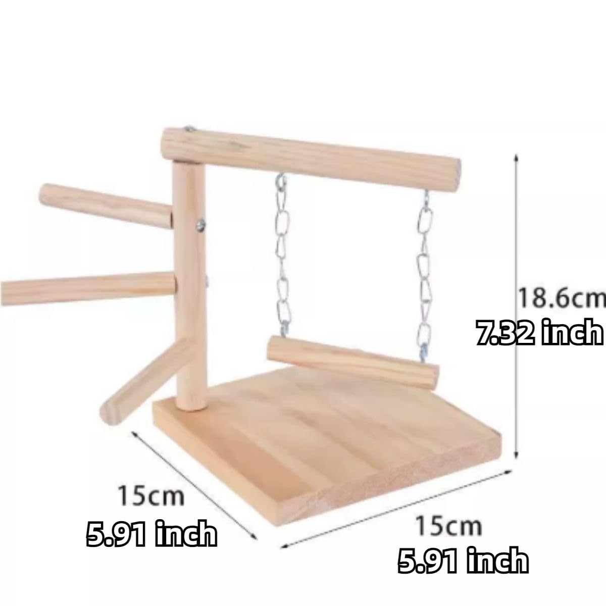 Bird Perch Stand, Bird Training Portable Tabletop Platform, Parrot Gym for Parakeets Cockatiels, Conures, Finches, Budgies, Lovebirds (Original)