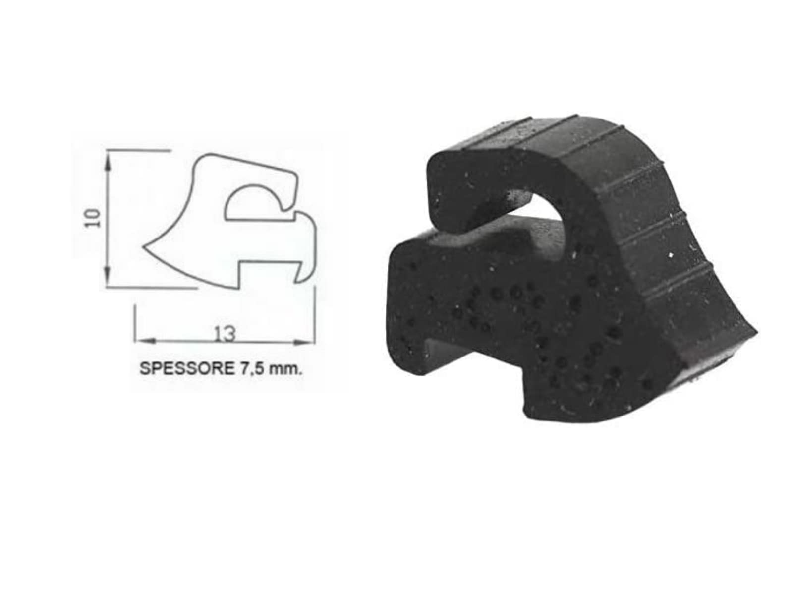 10 Gommini Antigraffio Per Griglie Cucina A Gas - Compatibili Smeg Franke, Ghisa, 1cm Base - Foto 7