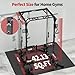 JEEKEE Power Cage,2000lbs Multi-Function Squat Rack,Power Rack with Cable Crossover System and 20+ Attachments,Independent Dual Pulleys Squat Rack for Home Gym,Black