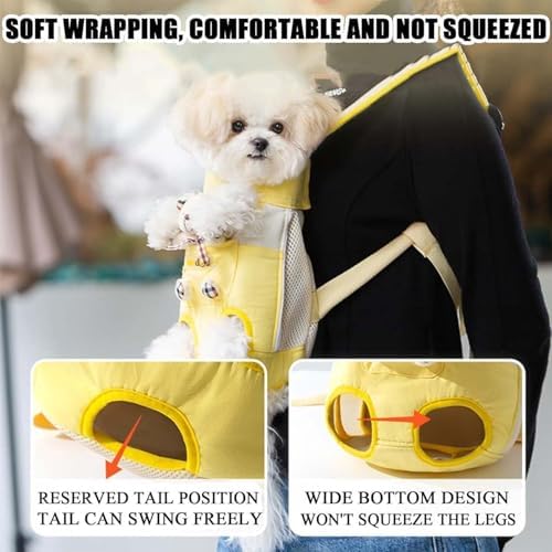 Furry Pawsy Carrier, Furry Pawsy Cat Carrier, Cat Chest Carrier, Pet Carrier Backpack, Cat Front Carrier Bag, Cat Front Carrier Chest, Comfortable Shoulder Straps, Adjustable (Color-I, Large) - 3
