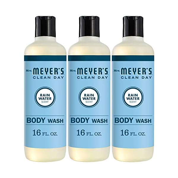 MRS-MEYERS-CLEAN-DAY-Moisturizing-Body-Wash-for-Women-and-Men-Cruelty-Free-and-Biodegradable-Shower-Gel-Made-with-Essential-Oils-Rain-Water-Scent-16-oz-Bottle-Pack-of-3 Mrs. Meyer's Moisturizing Body Wash for Women and Men, Biodegradable Shower Gel Formula Made with Essential Oils, Rain Water, 16 oz Bottle, Pack of 3
