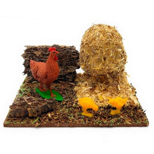 Acan Tradineur Palhagem e animais para belém, resina, estatuetas, nascimento, pessoa, Natal, decoração tradicional, 7 x 7,5 x 10,5 cm, modelo variado