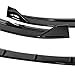 EPARTS 3 Pieces Style Front Bumper Lip Spoiler Splitter Chin Side Body Kit Trim Protection Compatible with 2012-2014 Ford Focus ST Hatchback Models Only (Painted Black)