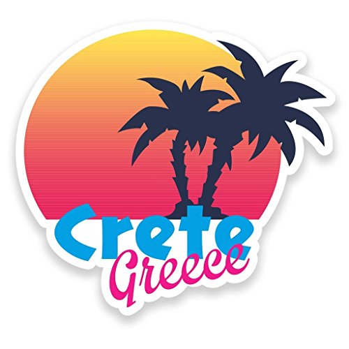 2 x 10cm/100 mm Creta Grecia Vinile adesivo