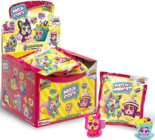 Magic Box MOJIPOPS Coffret Complet 18 sachets, 2 caractères chacun 36 Personnages au Total - Original Party Series Poppy Celebrity Glitter Pearl