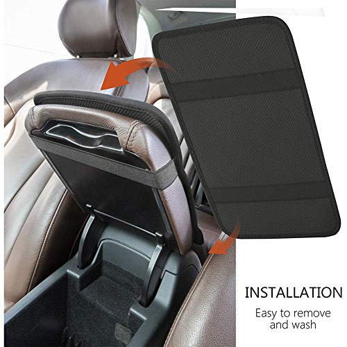 LIZIMANDU 2 Pack Vehicle Armrest Cover Pad, Universal Fit Soft Comfort Center Console Armrest Cushion for Car Women Car Accessories(2-Van Gogh)