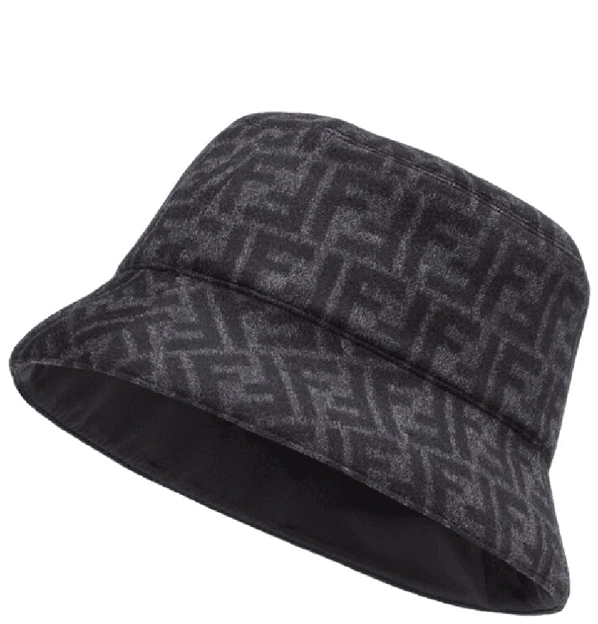 Chapeau cloche FF Fendi en laine grise : restez au chaud avec élégance