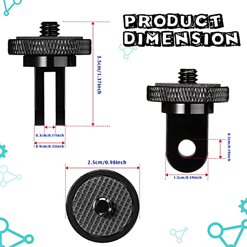 Frienda 4 Pieces Aluminum Camera Tripod Conversion Adapter 1/4-20 Conversion Adapter Metal Camera Mount Adapter For Tripod Compatible With Gopro Action Cameras And Other Standard 1/4 Accessories #TOP1
