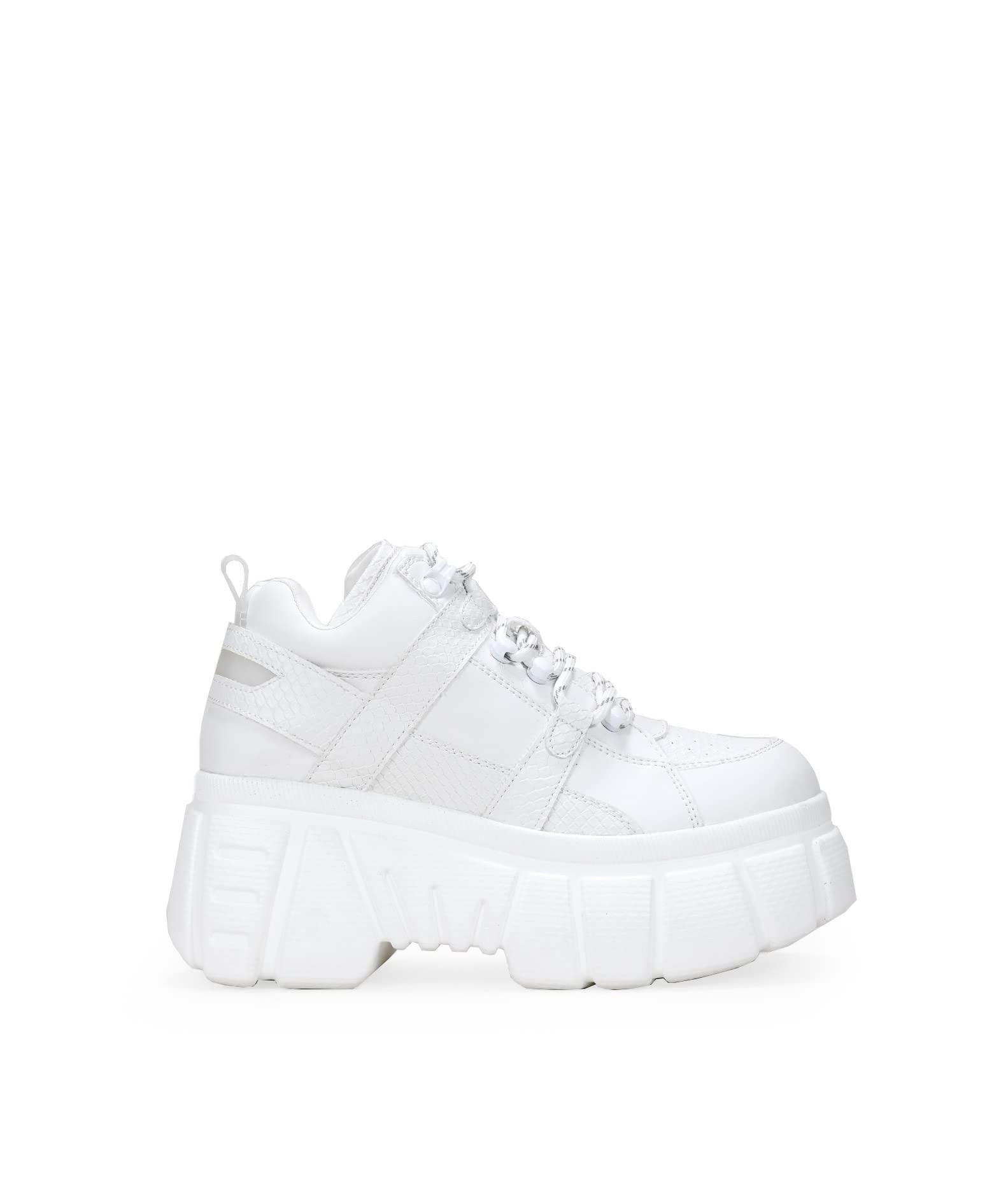 BOSANOVA Zapatillas con Detalle de Trekking y Plataforma Dentada. Cierre con Cordones. Calzado para Mujer