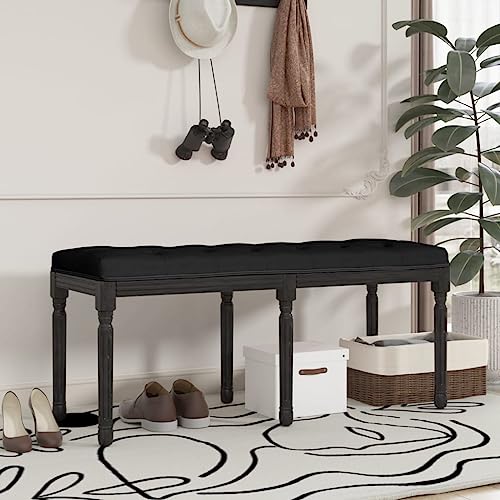 Coavain Banc de rangement moderne en bois massif – Banc à chaussures – Banc rembourré de luxe – Pour chambre à coucher – Canapé – Repose-pieds – Noir – 110 x 40 x 49 cm - Les Beatles, Paul McCartney, John Lennon, RIngo Starr, George Harrison Coavain Banc de rangement moderne en bois massif - Banc à chaussures - Banc rembourré de luxe - Pour chambre à coucher - Canapé - Repose-pieds - Noir - 110 x 40 x 49 cm