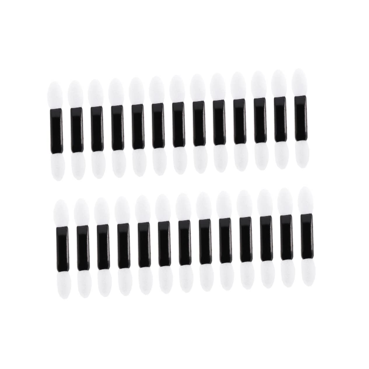 FOMIYES Double-ended Eye Shadow Brush Kit 100pcs Sponge Makeup Applicator Eyeshadow Sponge Round Brush Heads Travel Size Set