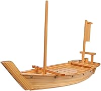 Vista 8 de Bandeja de madera para servir sushi, plato de sushi de 28 pulgadas para restaurante o hogar, bandeja de sushi de gran tamaño para servir platos