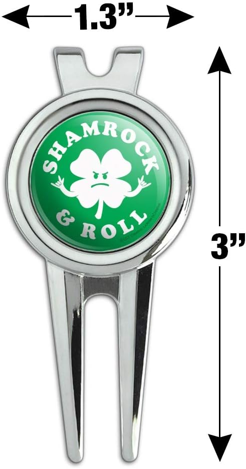 review GRAPHICS & MORE Shamrock and Roll Irish Rock Funny Humor Golf Divot Repair Tool and Ball Marker