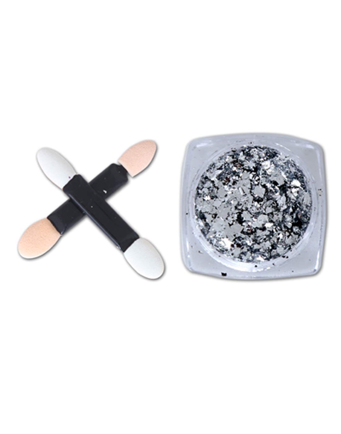 DesiButik Trends Nail Art Aluminium Flakes Powder Silver-image-18
