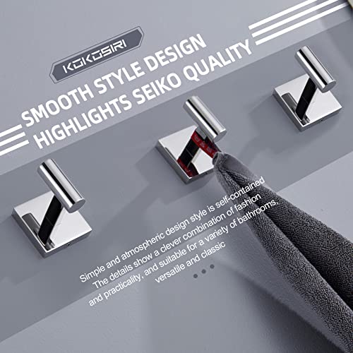 Kokosiri Robe Hook Bathroom Towel Coat Hooks For Bath Kitchen Wall 3 Pack Chrome Stainless Steel B1013Ch-P3 #TOP6