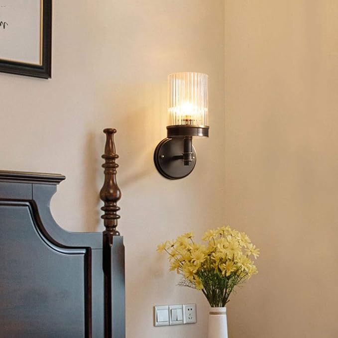 HNXNR HNXNR elegant Europese stijl woonkamer muurlampje wolfraam gloeilamp indoor slaapkamer bedmuur wandlamp energie besparing lamp gepersonaliseerde decoratielamp persoonlijkheid creatief zwart goud serie photo 3