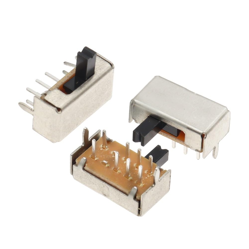 30 Pcs PCB DC 50V 0.3A 2 Position DPDT 2P2T Mini Vertical Slide Switch 6 Pin DIP