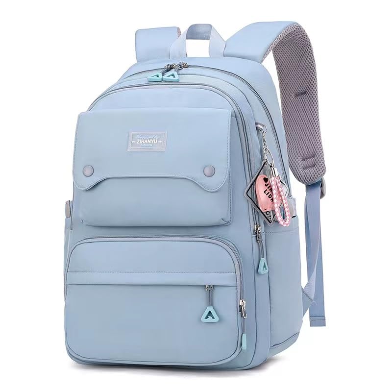 Mochila feminina Escola Viagem notebook Pronto entrega para todo o Brasil (azul botao)
