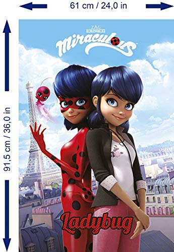 1art1 Miraculous Poster Ladybug, Marinette Dupain-Cheng, Paris Affisch Print Plakkaat 91x61 cm - Afbeelding 4