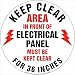 Keep Clear Area In Front Of Electrical Panel Sign - 8