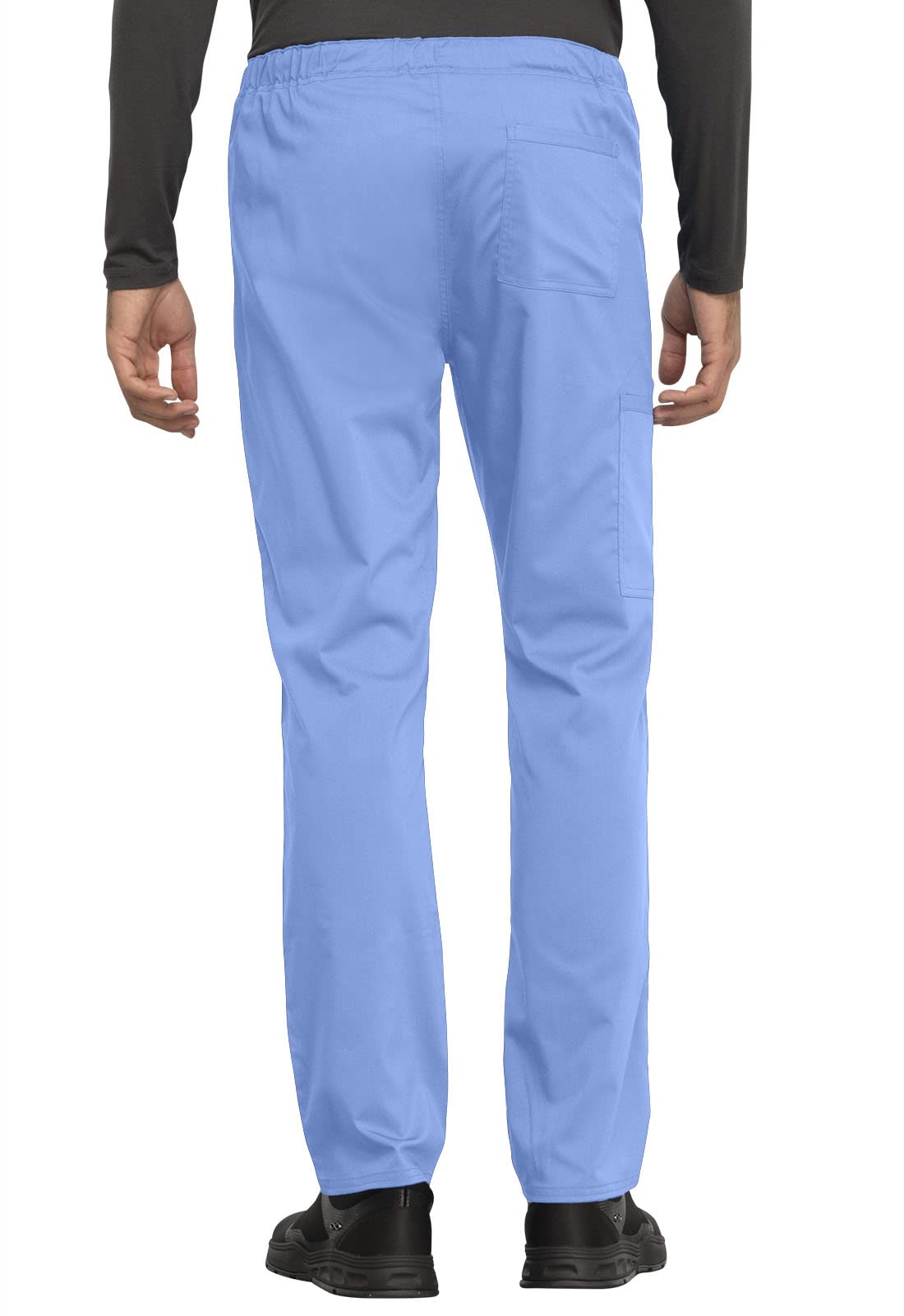Cherokee Conjunto de uniforme médico unisex con cuello en V y pantalón cónico | Cintura ajustable con cordón, ajuste cómodo, diseño de fácil cuidado, hecho para cada turno
