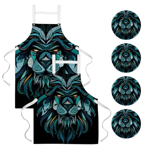 Tablier de cuisine lot de 2 grand modèle pour le travail
