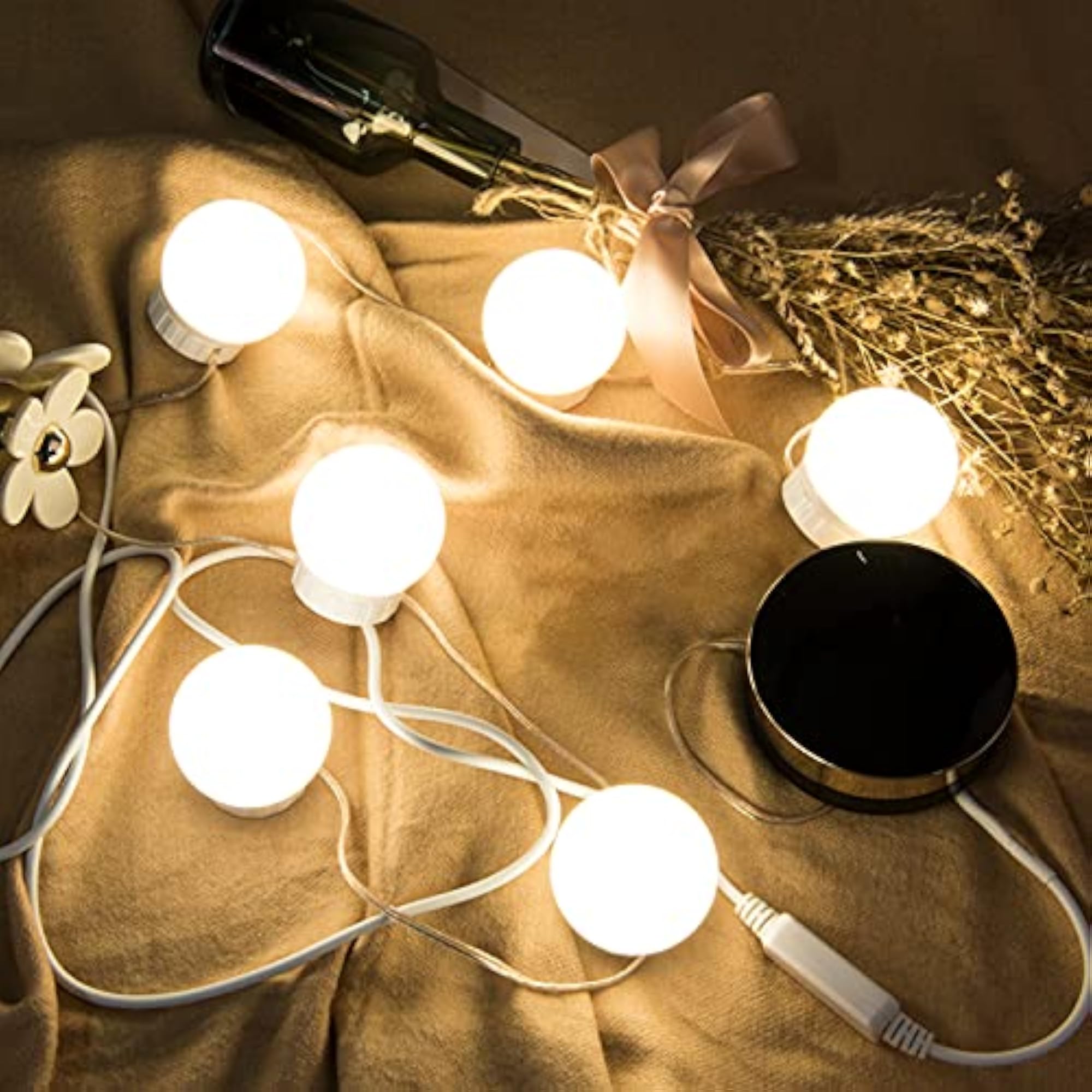 Hollywood Style LED Vanity Makeup Mirror Lights Kit with Adjustable Brightness