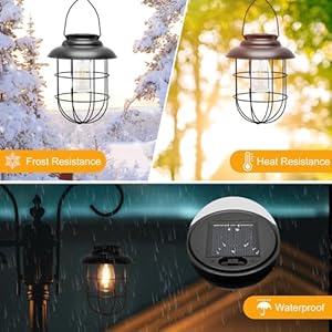 pearlstar Hanging Solar Lantern Outdoor Decorative Lights Waterproof Large Metal Solar Lamp Garden Yard Patio Pathway Farmhouse Decor, Warm Light pearlstar Hanging Solar Lantern Outdoor Decorative Lights Waterproof Large Metal Solar Lamp Garden Yard Patio Pathway Farmhouse Decor Warm Light