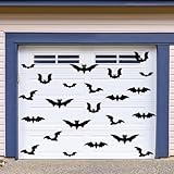 Magnetic Bats Halloween Garage Door Decorations, Magnet Bats Halloween Decorations with Individual Eyes for Garage Door, Car - 23 PCS