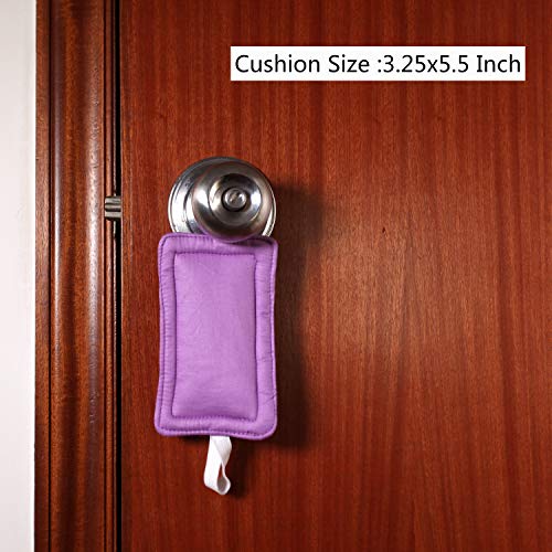 Image of Door Silencer Door Jammer Door Closer Cushion Nursery Door Silencer Door Latch Cover 3 Pack for Noise Reducing Quiet Doors Baby Toddler Safety 3.25 x 5.5 Inch (New Purple)