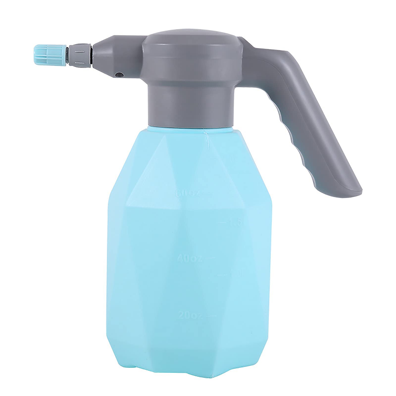 Arrosoir électrique en bouteille bleu pour hydrater les plantes de balcon et intérieur