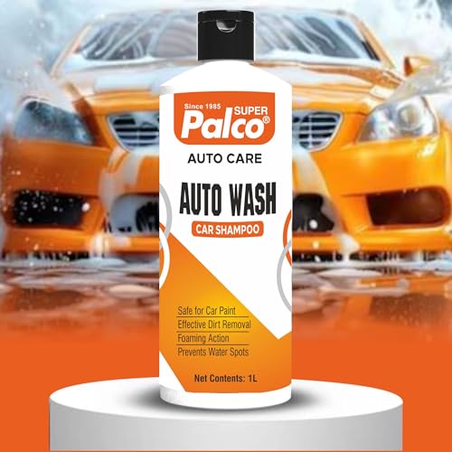 Image of PALCO Combo Auto Care 2 Products | Auto Wash Car Shampoo 1 Litre & Auto Polish 1 Litre | UV Protection Non-Sticky Finish Instant Shine Cleaning & Polishing Kit