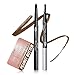 Skone Totally Defined Waterproof Eyebrow Wand - Designer, Long Lasting, Smudgeproof Eyebrow Wand with Retractable Pencil for Perfectly Arched Eyebrows Everytime - Peanut Butter (for Blondes)