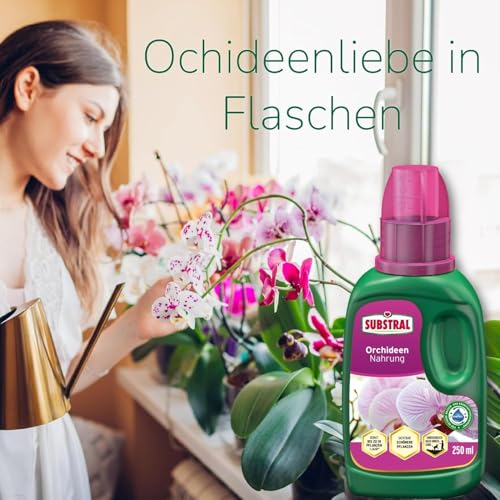 Substral Orchideen Nahrung, 250 ml, Flüssige Spezialnahrung für alle Orchideenarten, mit Humifirst