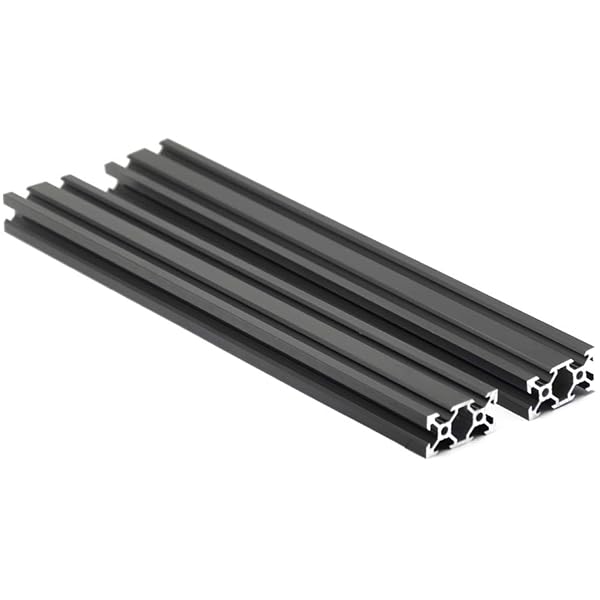 Alimentatore 2040V 1000mm Profilo Aluminio Black Anodizzato 2pcs CNC - Dettaglio