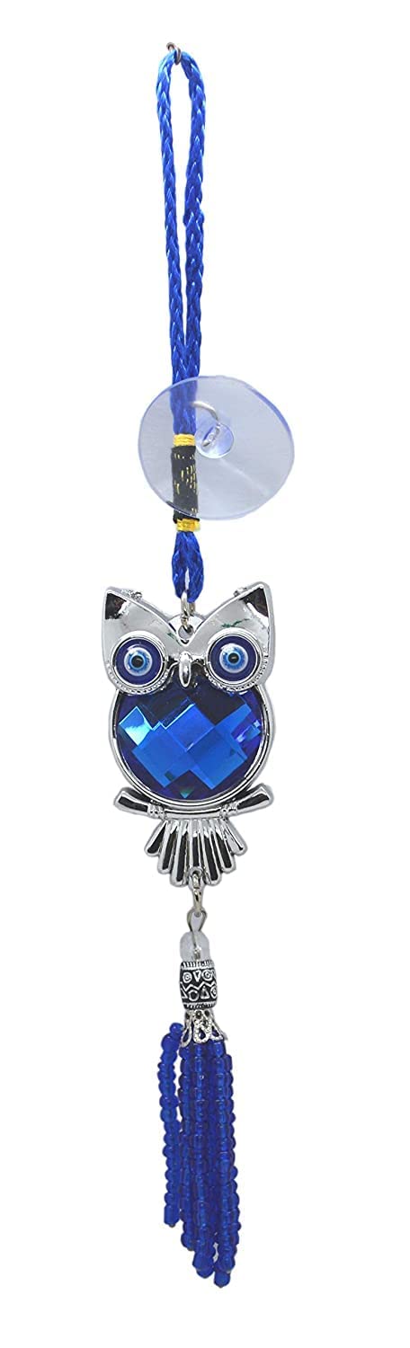 Revashree Craft World Turkish Evil Eye Hanging for Home Protection, Prosperity, Charm & Luck, Evil Eye Charm for Home Entrance, Car, & Office, Evil Eye Wall Hanging (Owl)