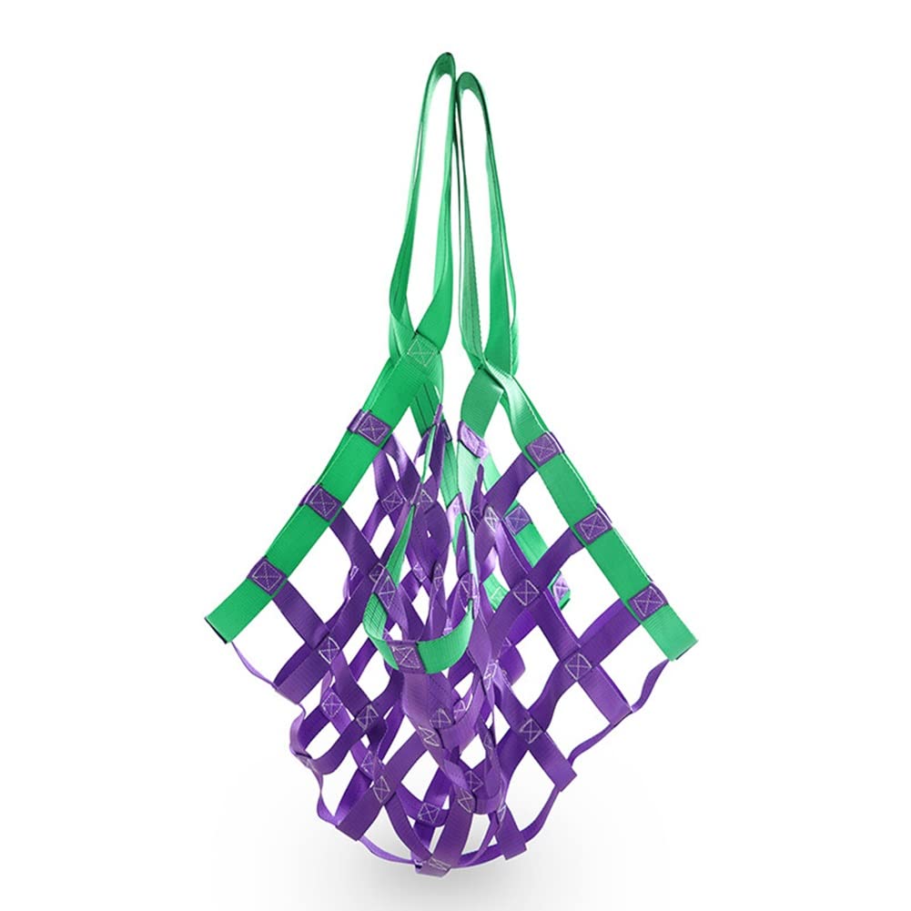 WQPMNYG Heavy Duty Cargo Lifting Net, Nylon Flat Webbing Hoisting Net, Rigging Strap for Lifting and Towing