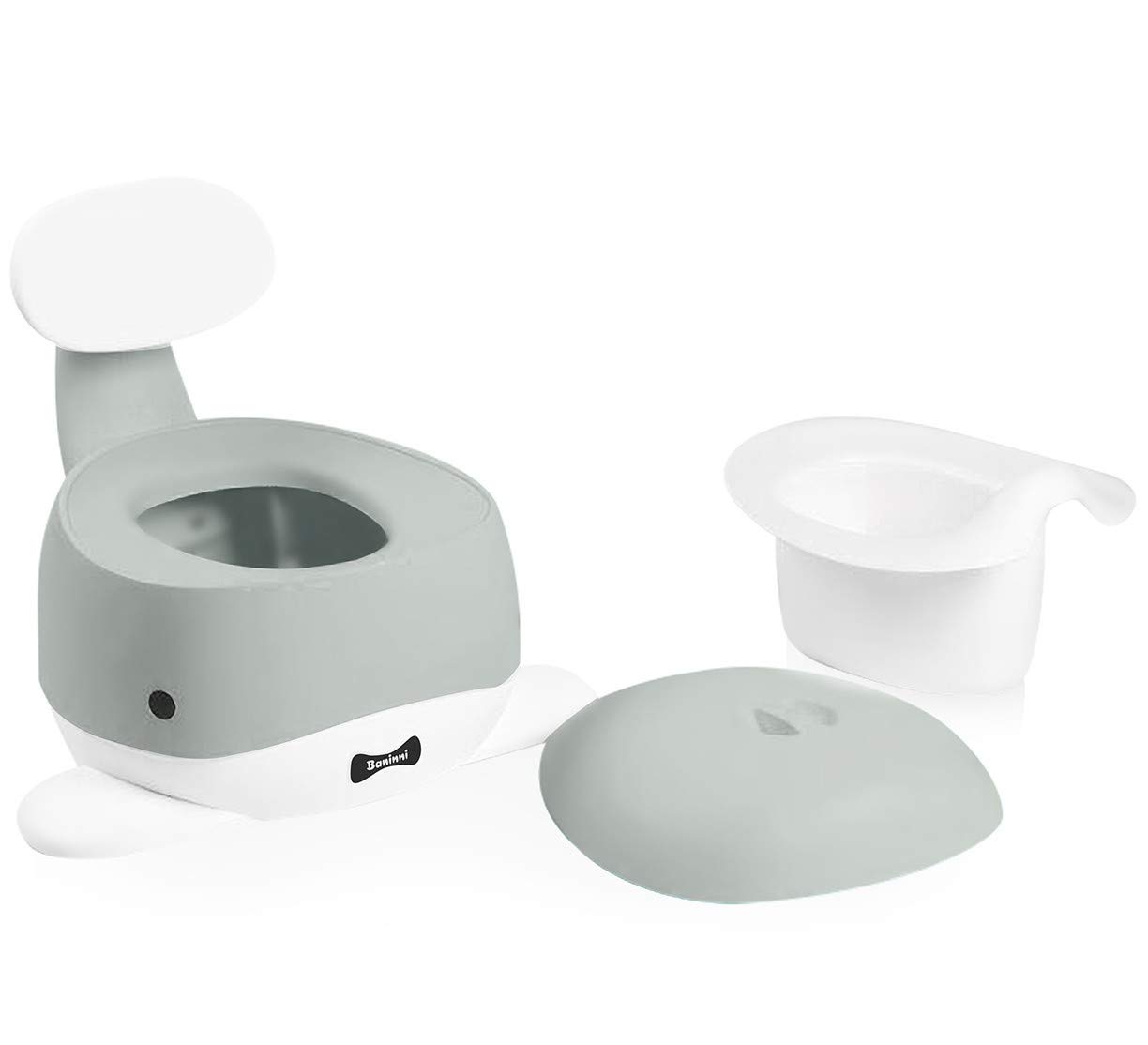 Baninni Vasino per Bambini Whale Grigio Coperchio e Vaschetta Toilette Bimbi