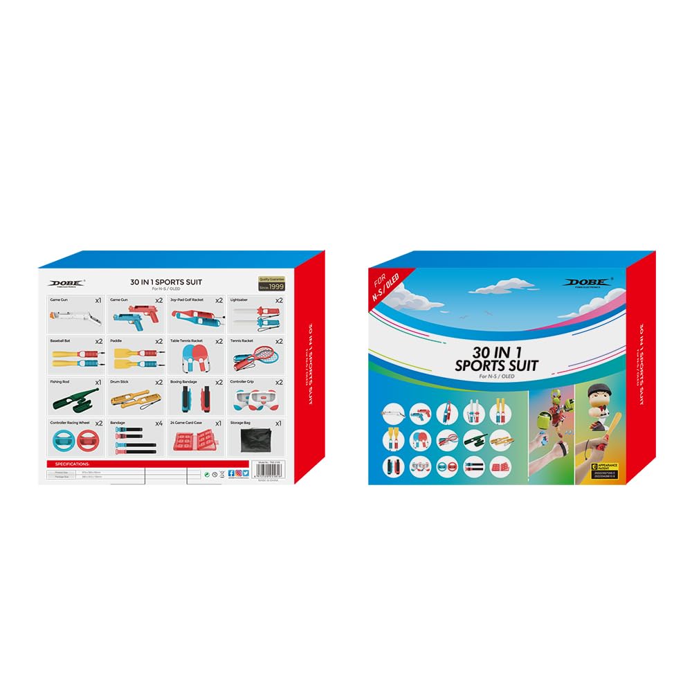 Amazon.com: Dobe - 30 in 1 Switch Sports Accessories Bundle for