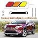 povtii Tri-Color Grille Decor Badge, Personalized Creative Grille Insert Trims, Front Grille Decoration Compatible with 4 Runner Highlander RAV4, Exterior Car Accessories (Style D)