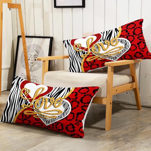 Image of AILONEN Couple Lover Bedding Set Queen Size,Black White Red Romantic Hearts Printed Comforter Set 3 Piece,Modern Bedroom Decor Soft Comforter with 2 Pillowcases