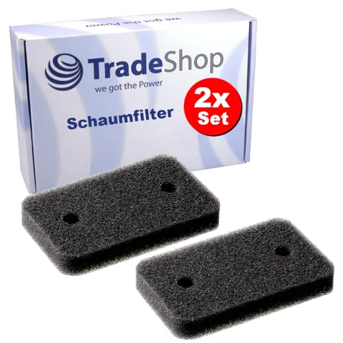 2x Trade-Shop Schaumstoff-Filter/Feinfilter kompatibel mit Miele T8627WP T8926WP T8927WP T8966WP T8967WP T9747WP EcoComfort Wärmepumpentrockner