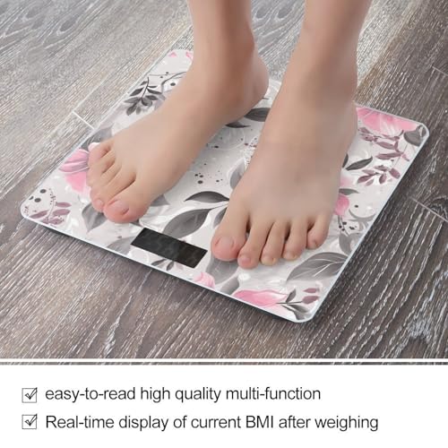 Báscula de baño digital Smart FekiLoot con diseño floral miniatura 5