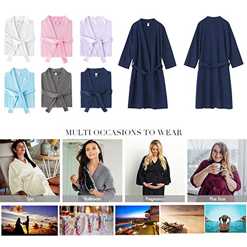 Albornoz de gofre para alberca y hotel: bata de baño COMVIP tipo kimono 6