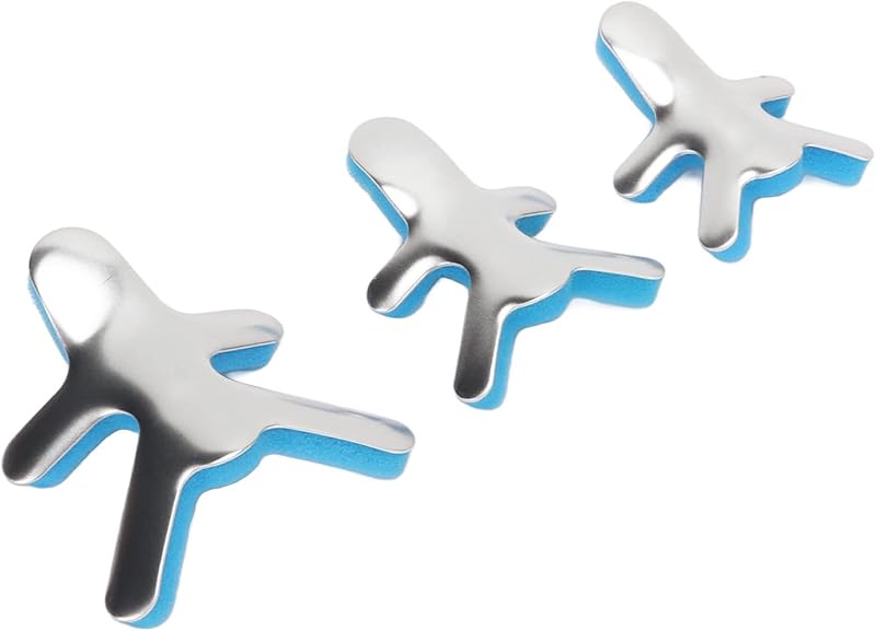 Brrnoo Metal Finger Support Finger Knuckle, 3pcs Frog Type Finger Splint Straightening Support, Finger Support Brace Finger Stabilizer for Broken Fingers Straightening Arthritis