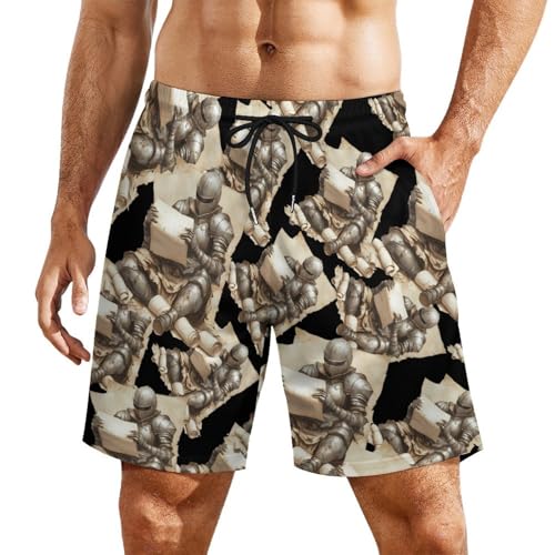 Pantalones cortos de playa para hombre elásticos bañador cómodo con bolsillos