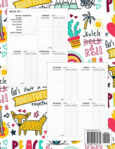 Budget Planner for Teen: Simple Daily and Weekly Income & Expense Tracker Suitable for Kids or Teen Who Interested in Basic Accounting Which Will Be the Basis for Future Budgeting (53 Weeks) - Image 2
